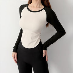 Women's Seamless Long Sleeve Fitness T-shirts