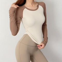 Women's Seamless Long Sleeve Fitness T-shirts