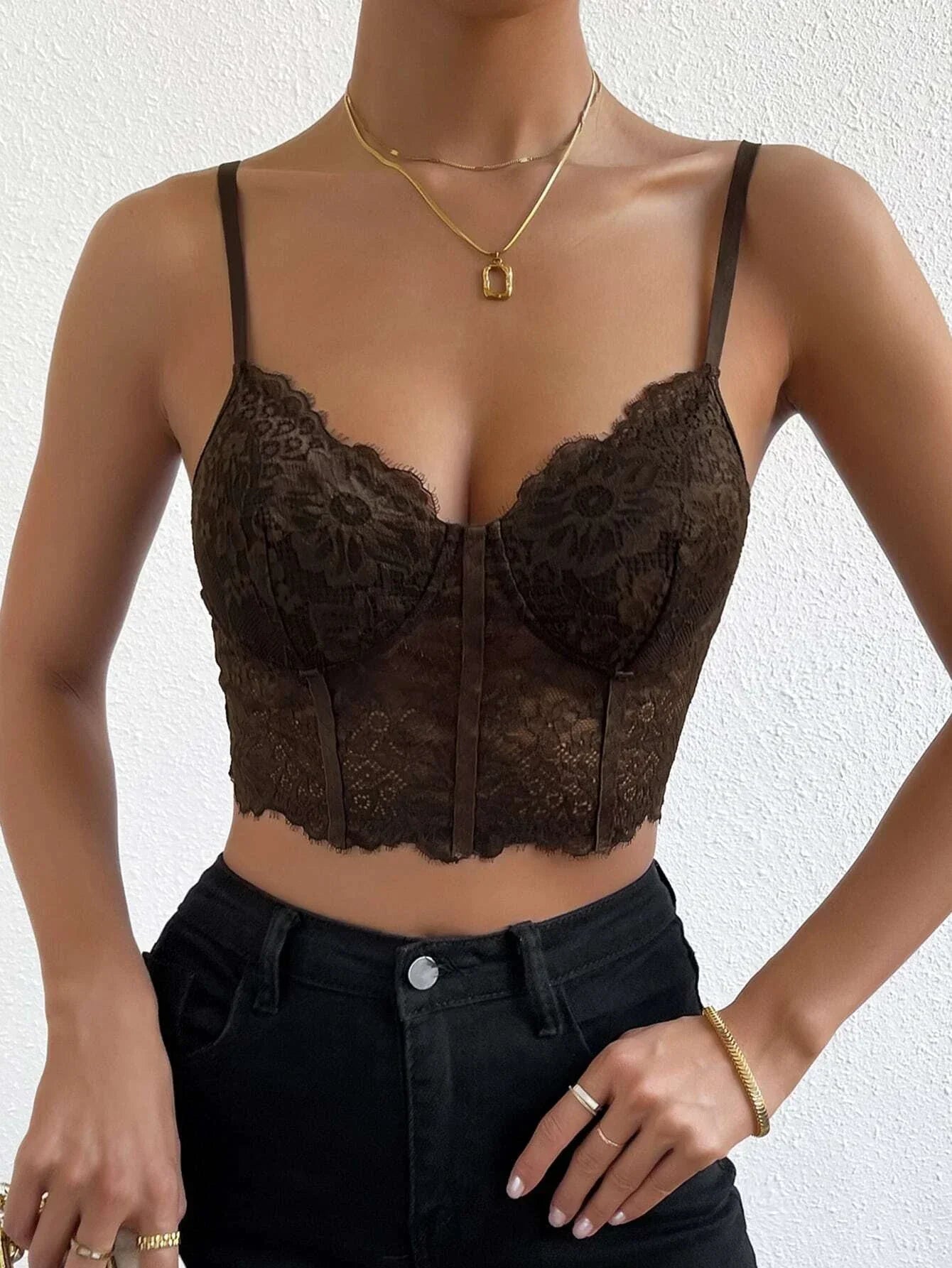 Lace Crop Cami Top