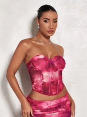 Tie Dye Bustier Tube Top