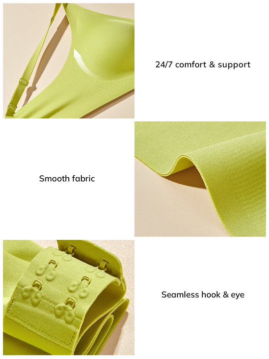 Wireless Plunge Lounge Bra Green
