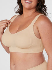 Plus Wireless Lounge Bra Tan