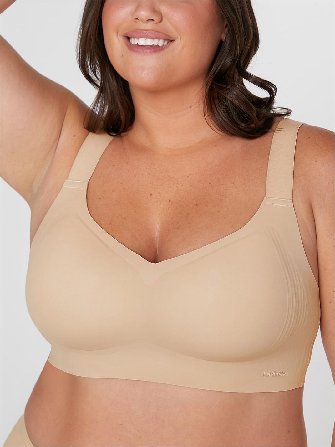 Plus Wireless Lounge Bra Tan