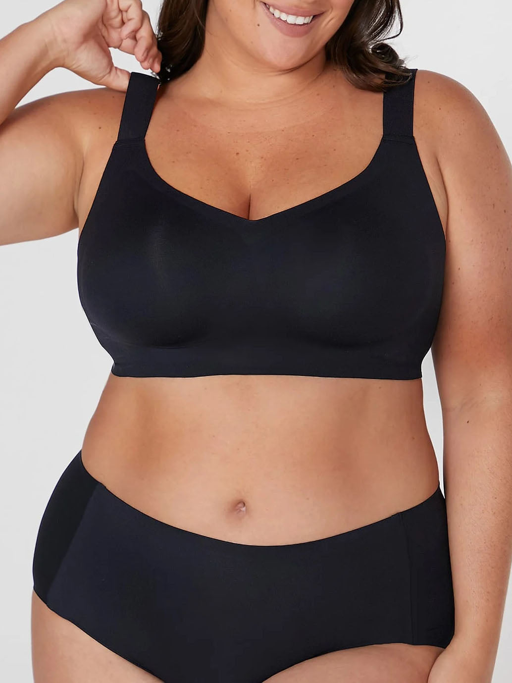 Plus Wireless Lounge Bra Black