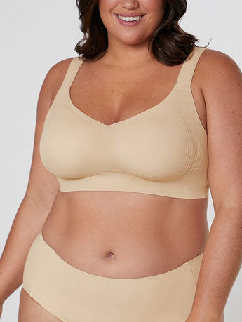 Plus Wireless Lounge Bra Tan