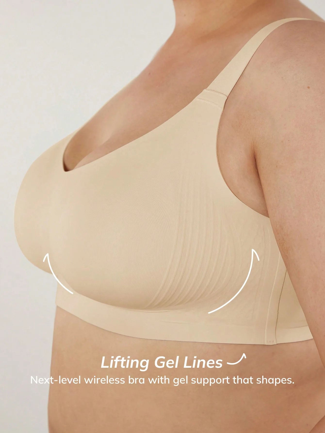 Plus Wireless Lounge Bra Beige