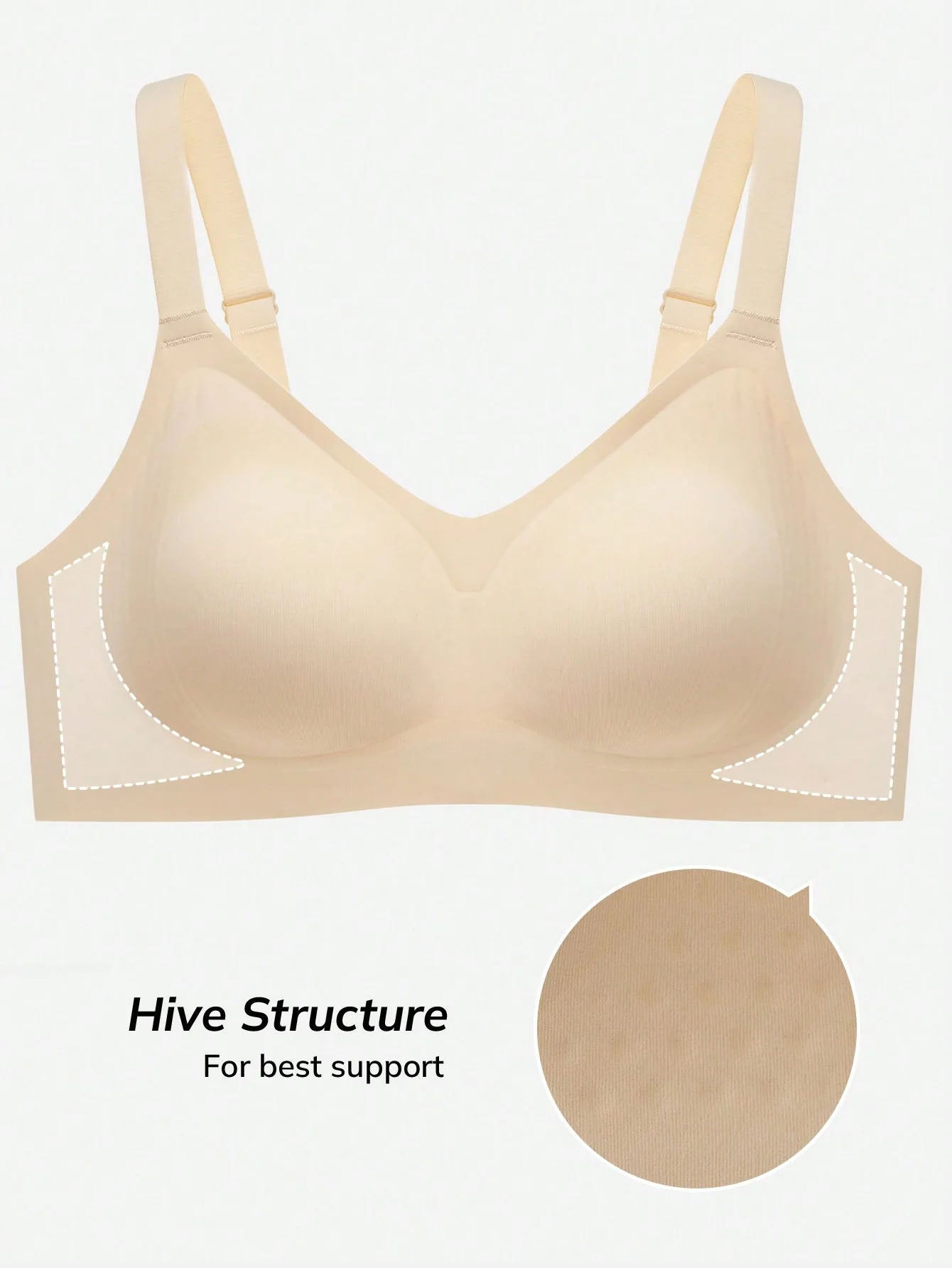 Plus Wireless Lounge Bra Beige