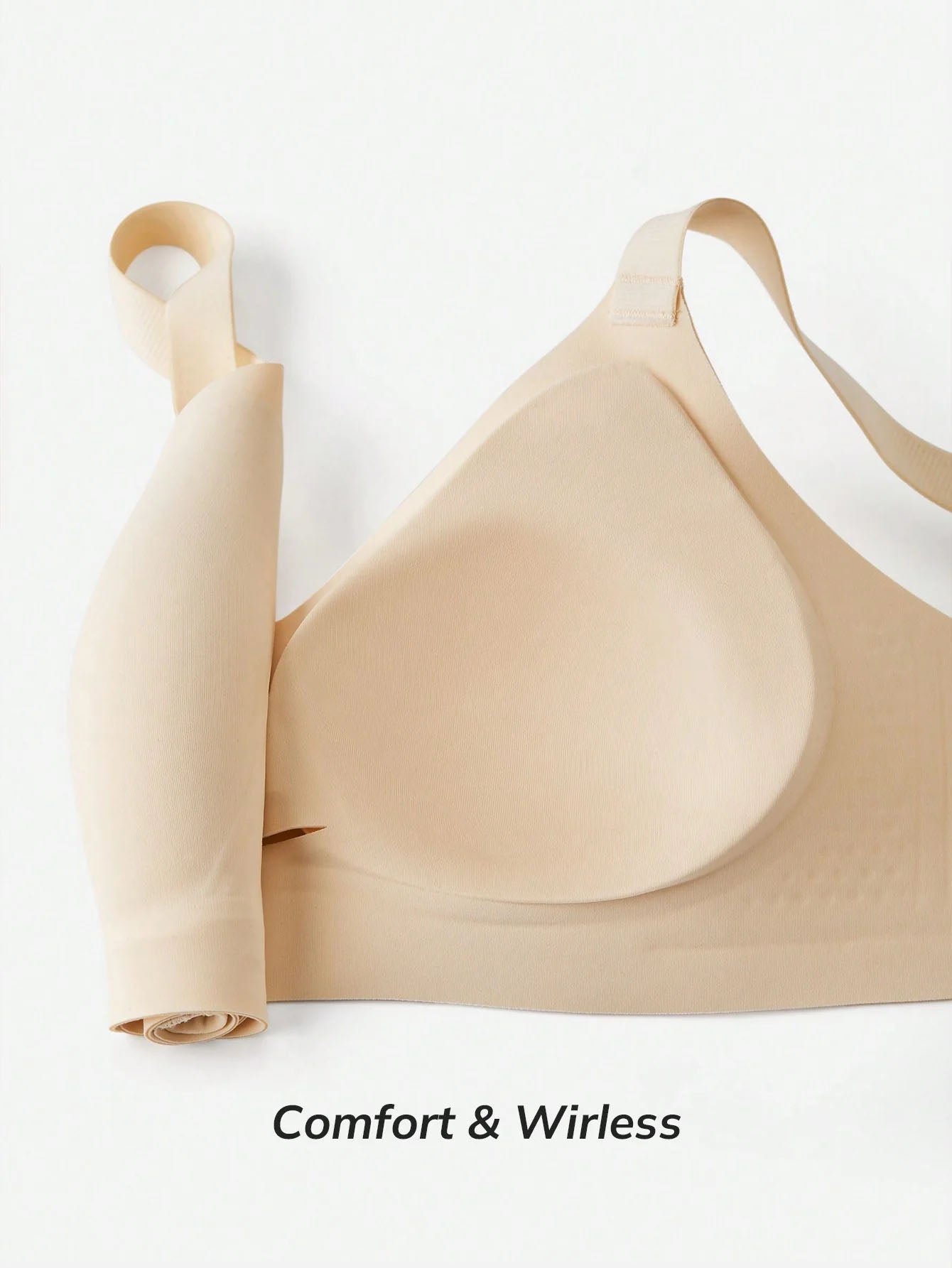 Plus Wireless Lounge Bra Beige