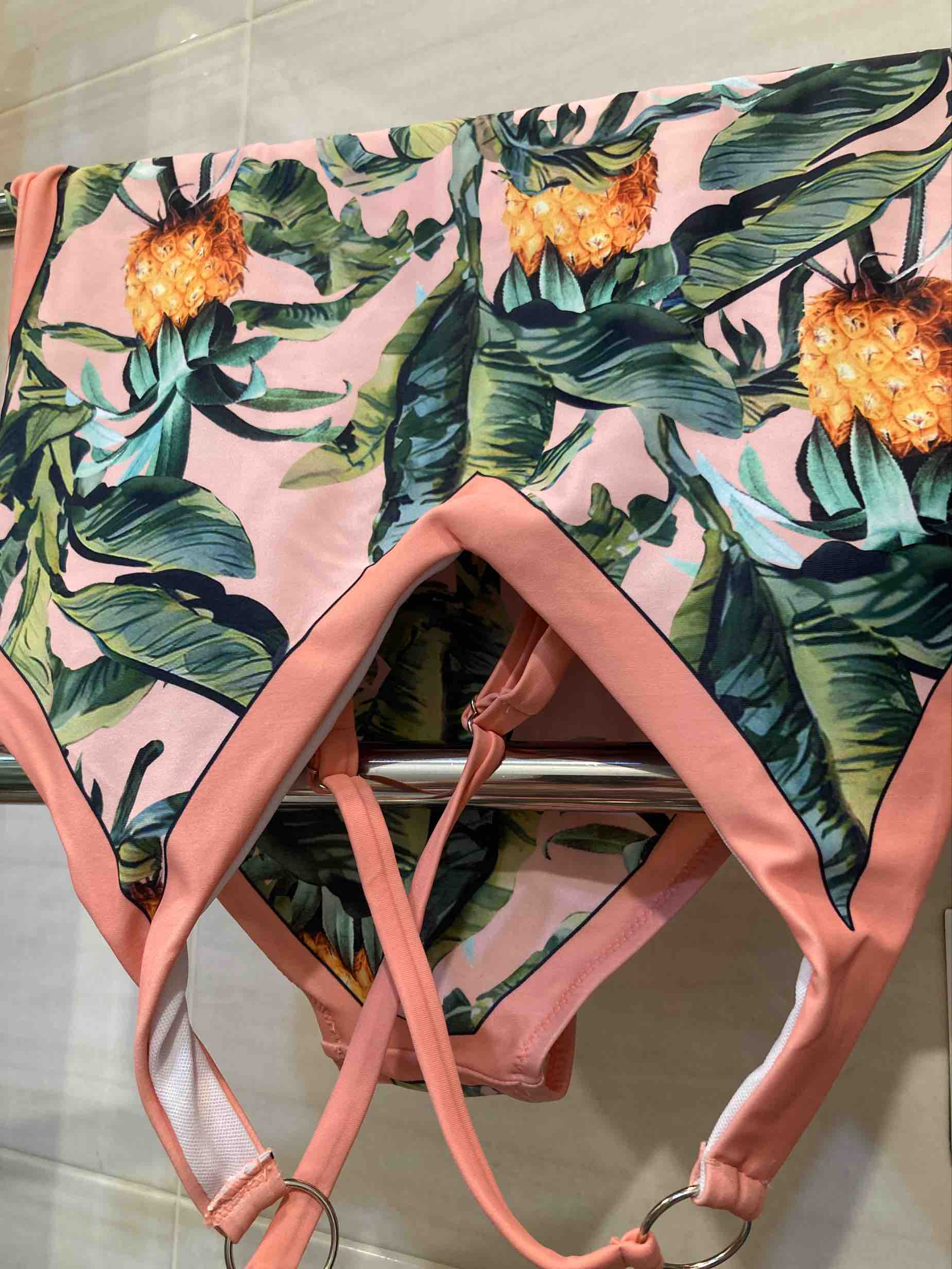 Women's 1 Piece Swimsuit + Vintage Printed Swimsuit - Pink