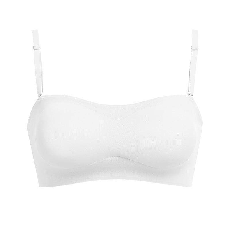 Strapless Non-slip Small Bust Gathering beautiful back Wireless Bra