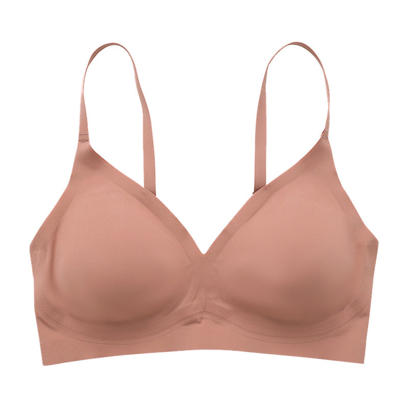 Solid Triangle Seamless Wireless Bra