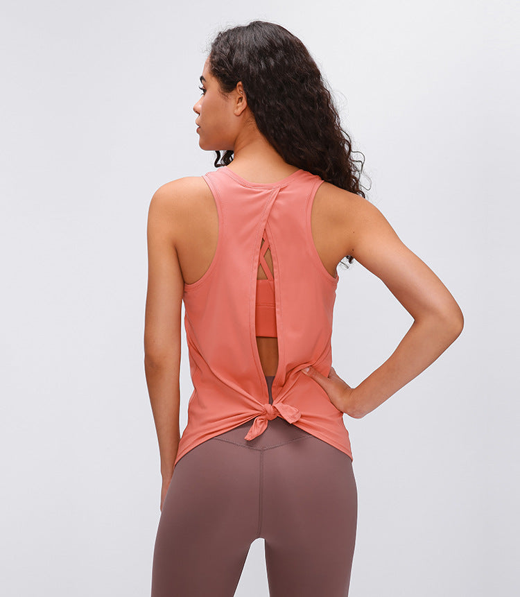 Sexy Back Open Loose Fit Women's Yoga Fitness Top