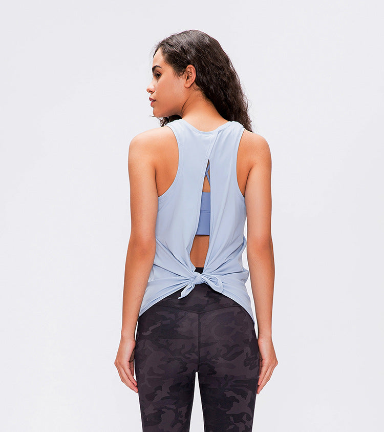 Sexy Back Open Loose Fit Women's Yoga Fitness Top