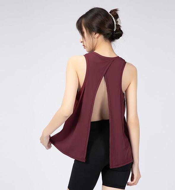 Sexy Back Open Loose Fit Women's Yoga Fitness Top