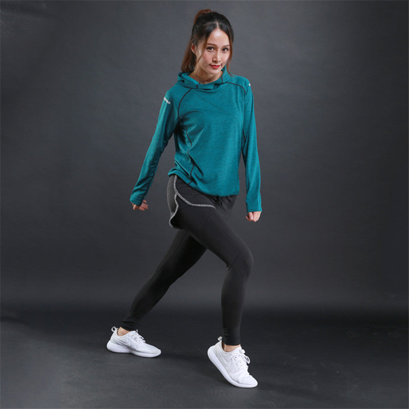Breathable Hooded Women's Yoga Top