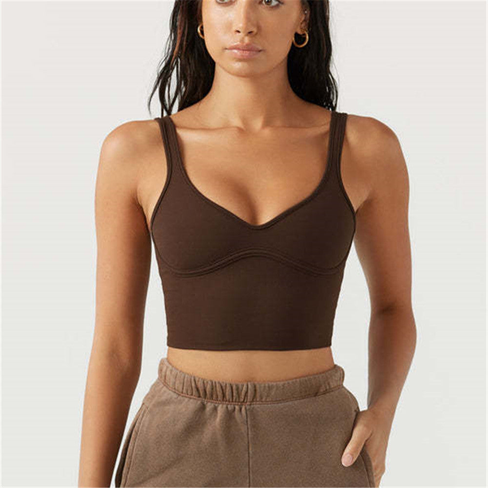 Nylon Padded Women's Push Up Yoga & Sports Top