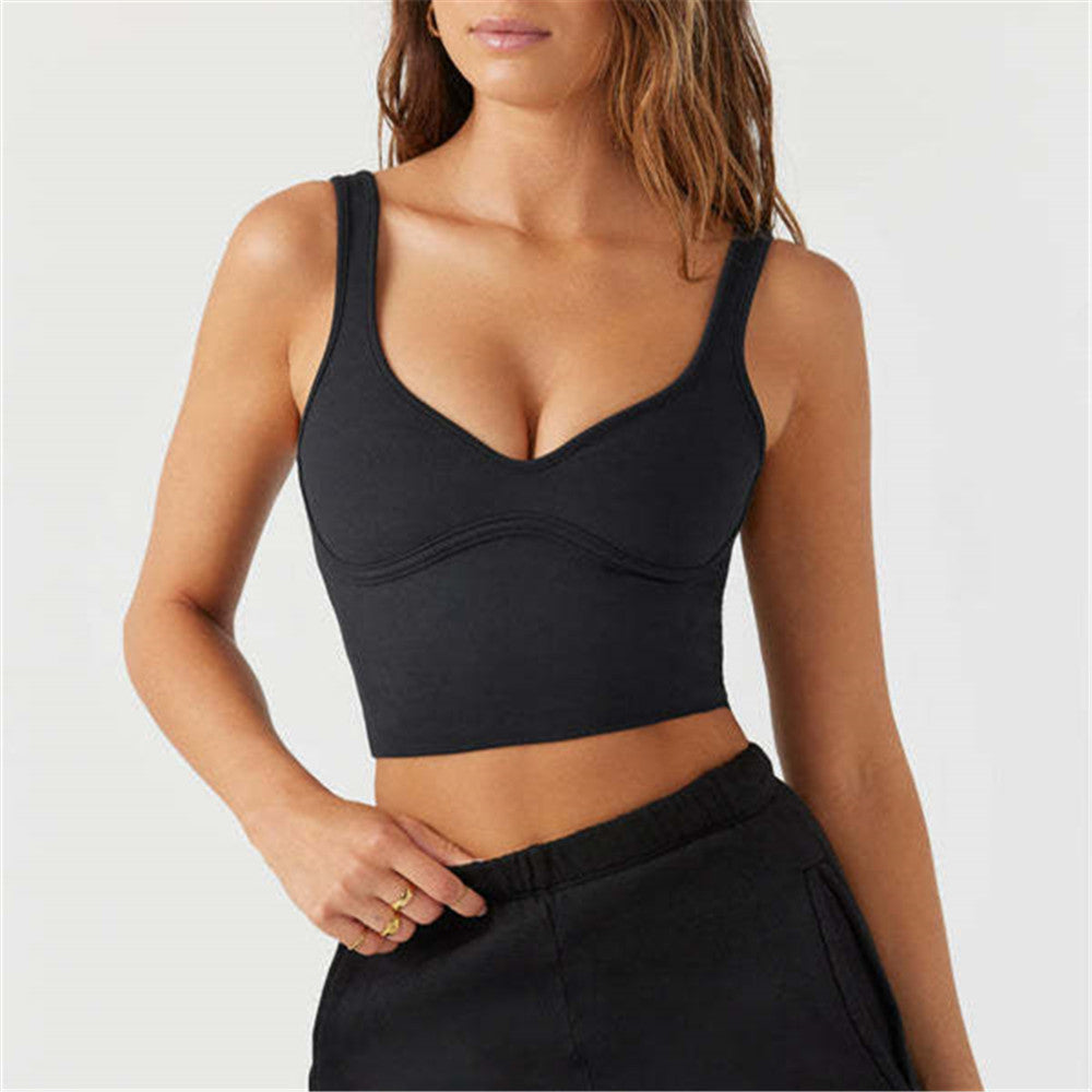 Nylon Padded Women's Push Up Yoga & Sports Top