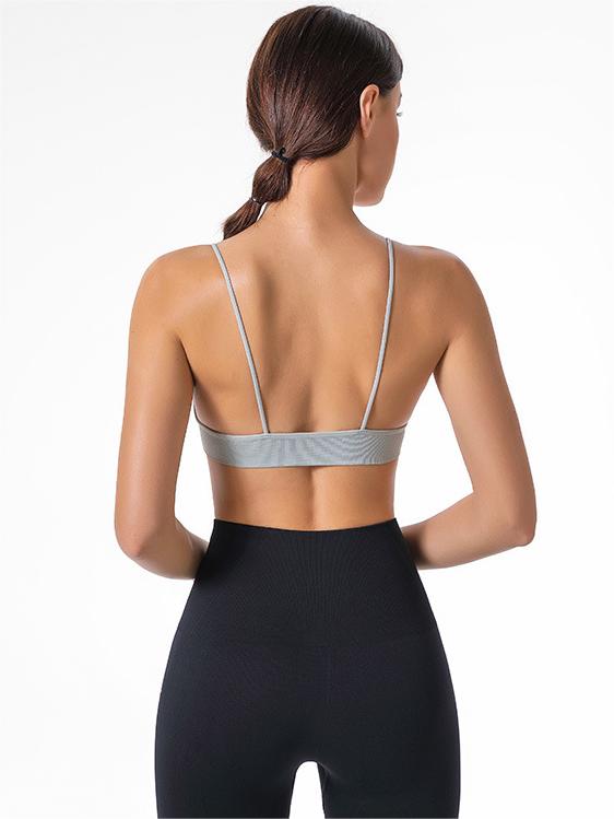 High Elasticity Spaghetti Straps Triangle Yoga Bra