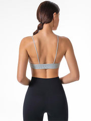 High Elasticity Spaghetti Straps Triangle Yoga Bra