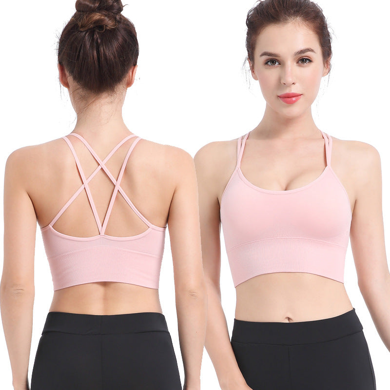 Seamless Sports Bras Plus Size Dry Fitness Quick With String Cami Crop Padded Tank Top