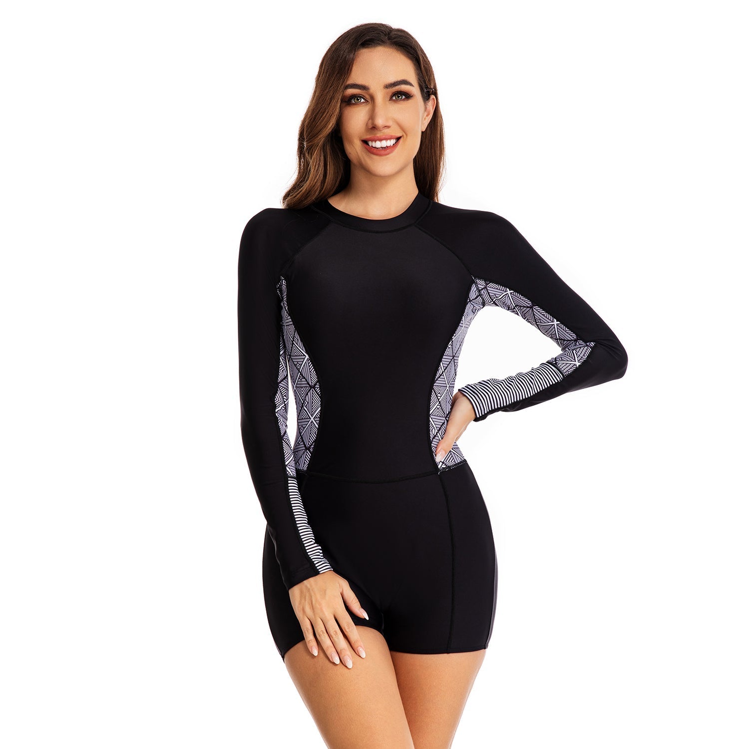 Rashguard One Piece Long Sleeve Swimwear