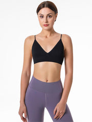High Elasticity Spaghetti Straps Triangle Yoga Bra
