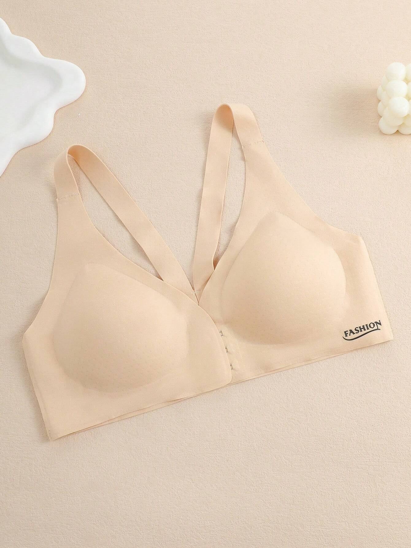Seamless Bra For Women That Lift, Shape, And Provide Support With No Wires, 3-row Hook-and-eye Closure For Comfortable Fit Cornsilk