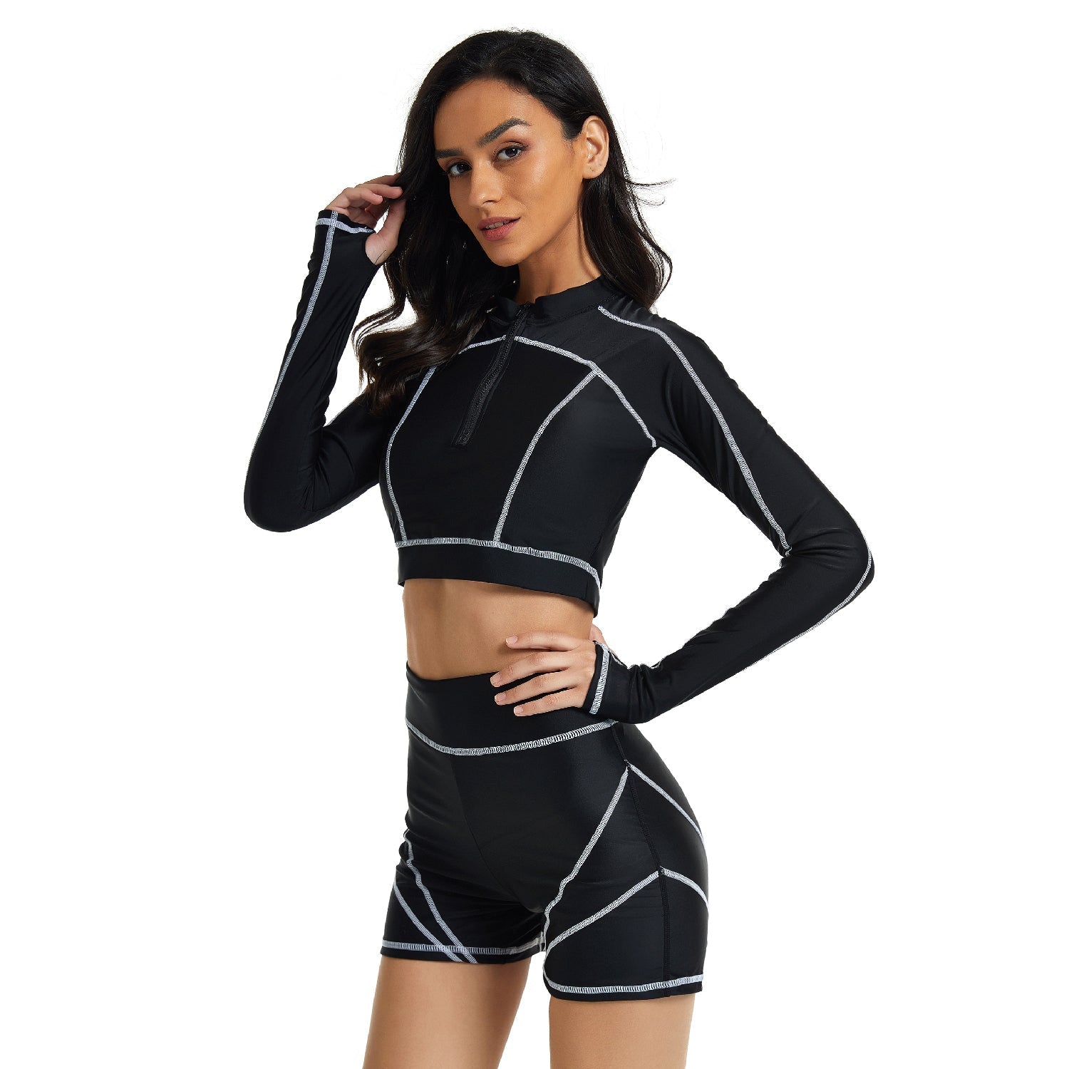Long Sleeve Swimming Suit Sun Protection Beachwear