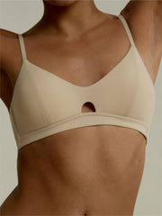 Soft Modal Triangle Hollow Out Wireless Bra