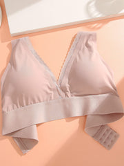 Bralettes for Women V-Neck Bras for Women Beige