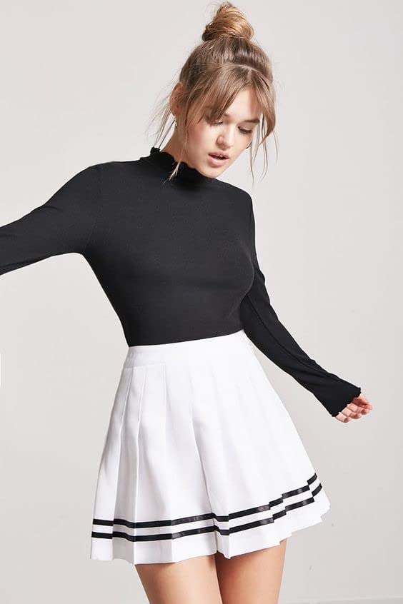 Avidlove Pleated Skirt School Uniform Skirt Mini Skirt Pleated Cheer Skirt