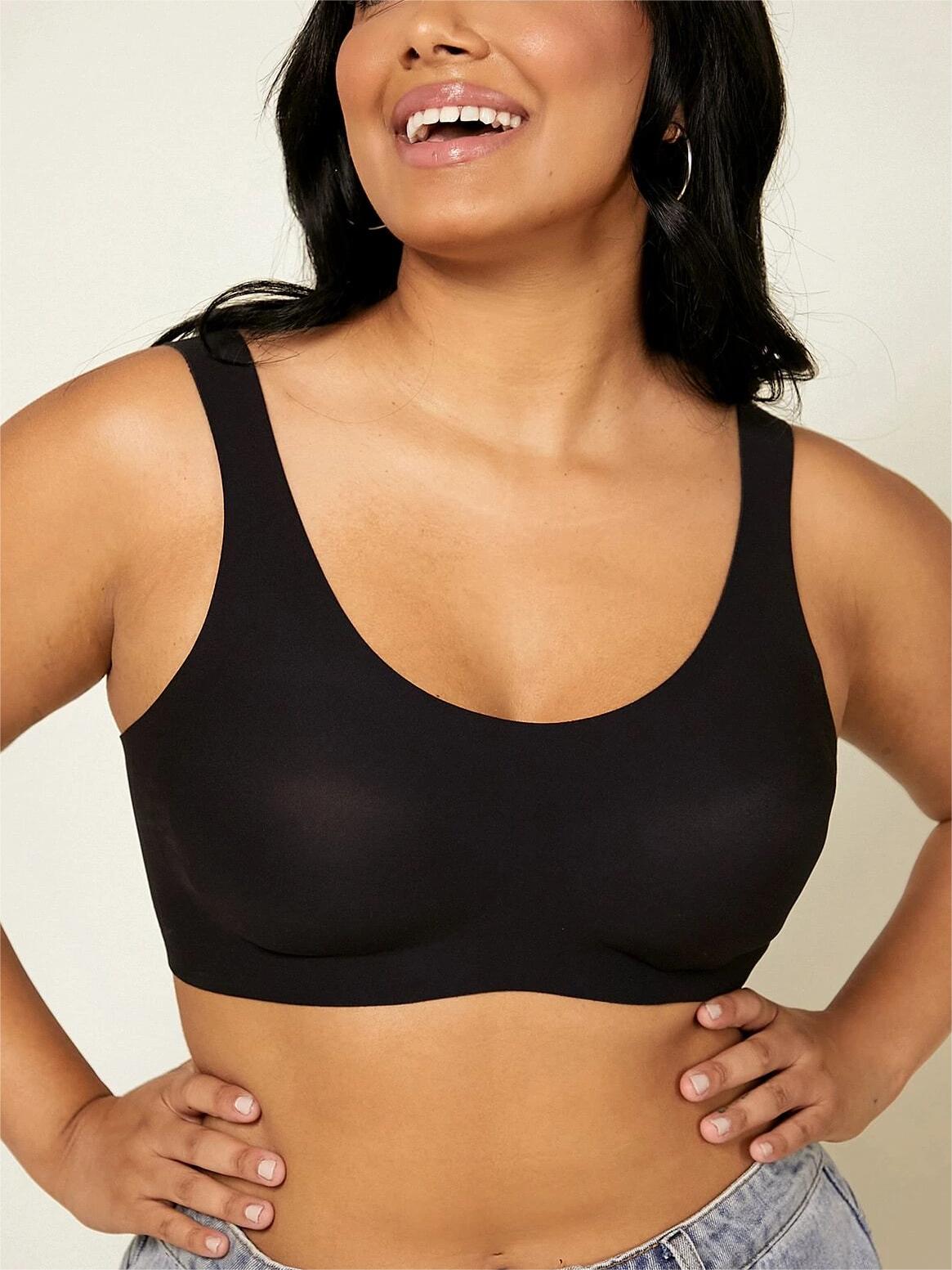Wireless Racerback Lounge Bra Black
