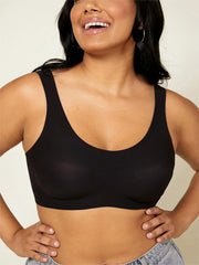 Wireless Racerback Lounge Bra Black