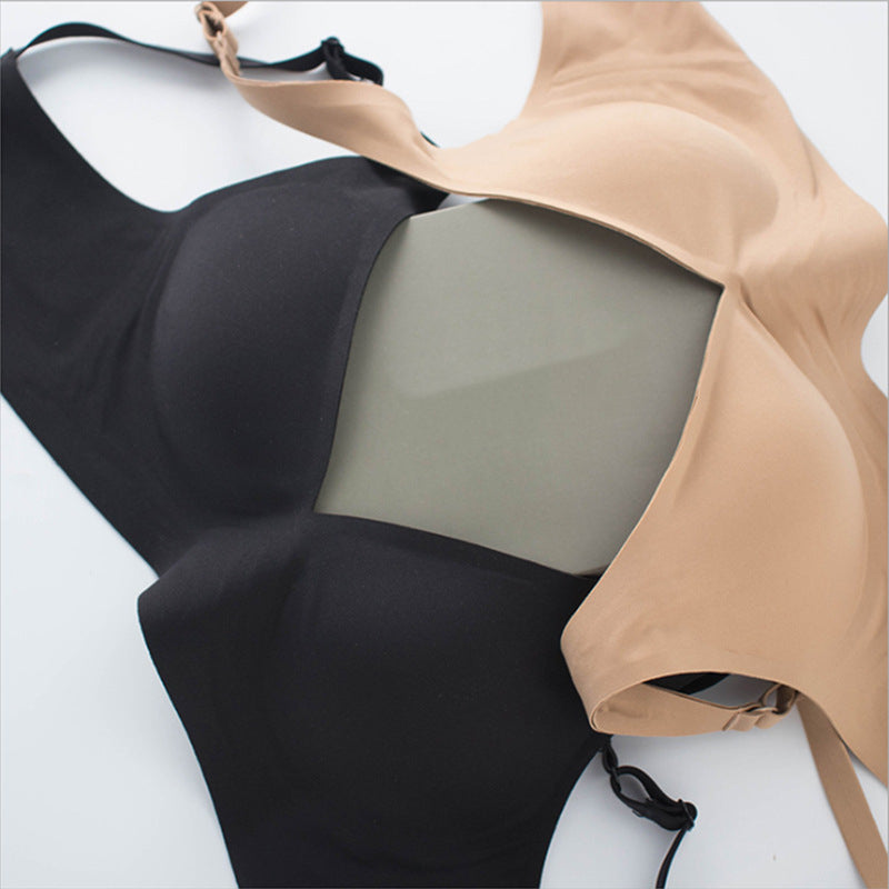 Basic French Push-up Wireless Bra White
