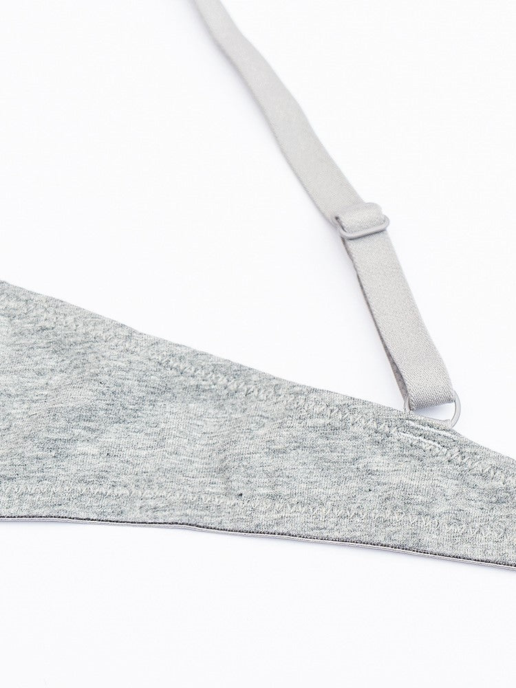 Comfortable Wireless Tank Top Bra Set Grey