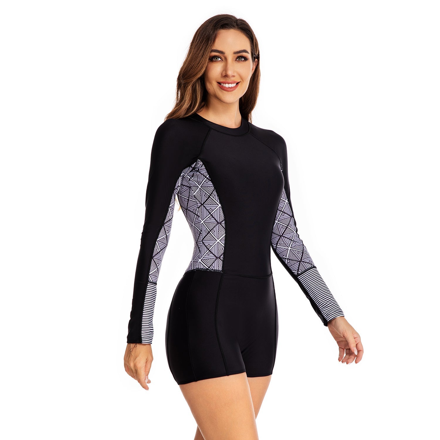 Rashguard One Piece Long Sleeve Swimwear