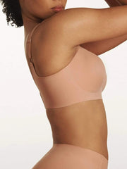 Mid-Rise Neckline Wireless Bra RosyBrown
