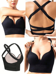 Seamless Plus Size Cross Back Bra