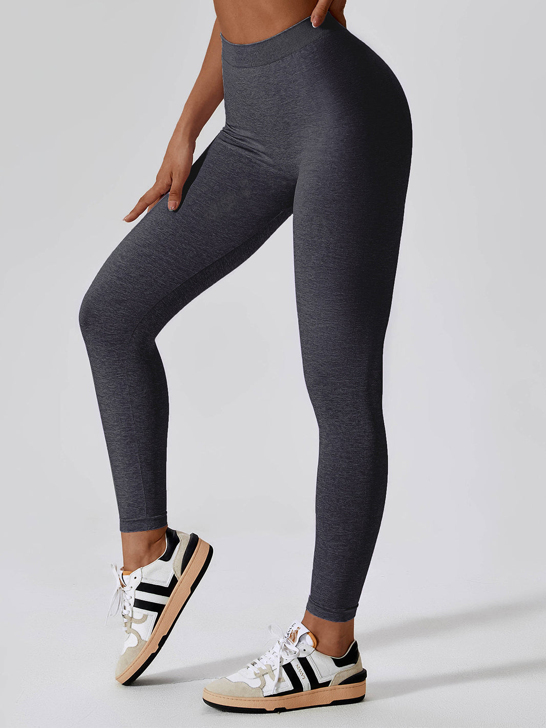 Seamless Marl Back V Scrunch Leggings