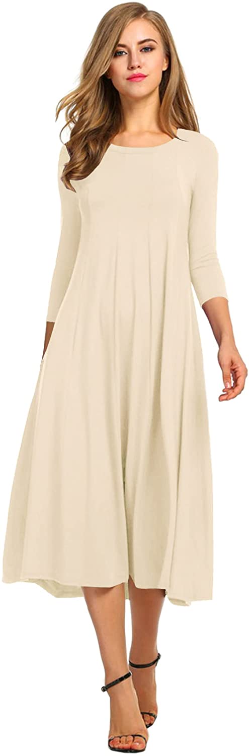 Flare Midi Long Dress