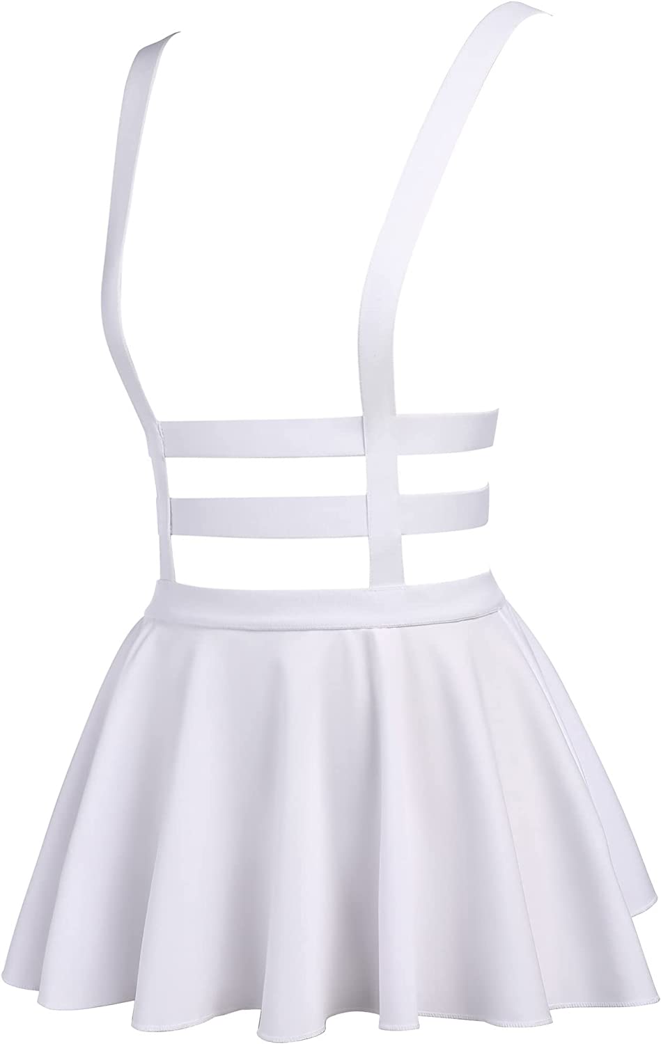 Avidlove Skirt A-Line Suspender Skort Pleated Short Braces Skirt