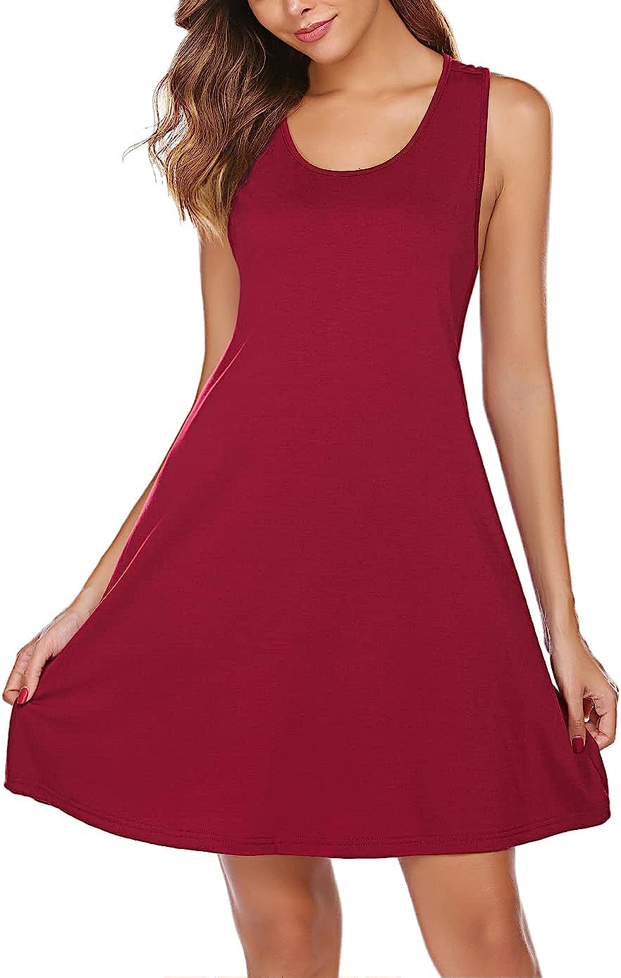 Avidlove Sleepwear for Tank Nightgown Chemise Racerback Sleeveless Sleep Dress