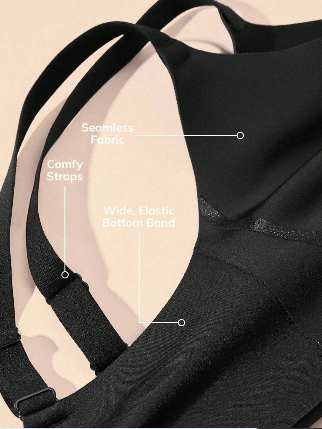 Wireless Lounge Bra Black