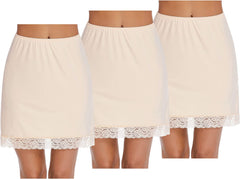 Avidlove Half Slips for Underskirt Short Lace Trim Above Knee Half Slip