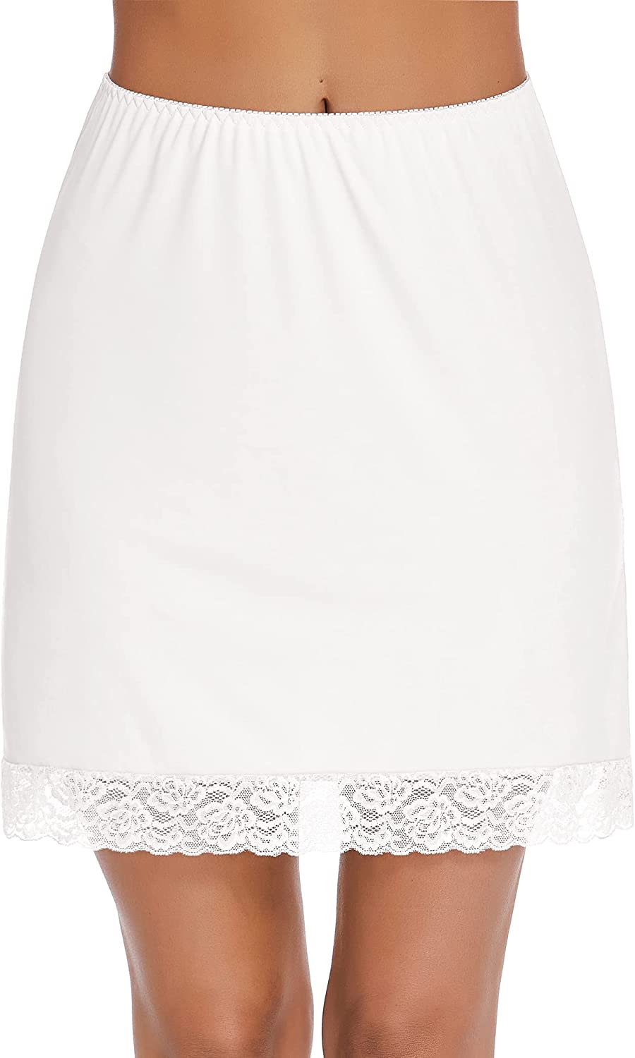 Avidlove Half Slips for Underskirt Short Lace Trim Above Knee Half Slip