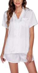 Silk Short Sleeve Pajama Set