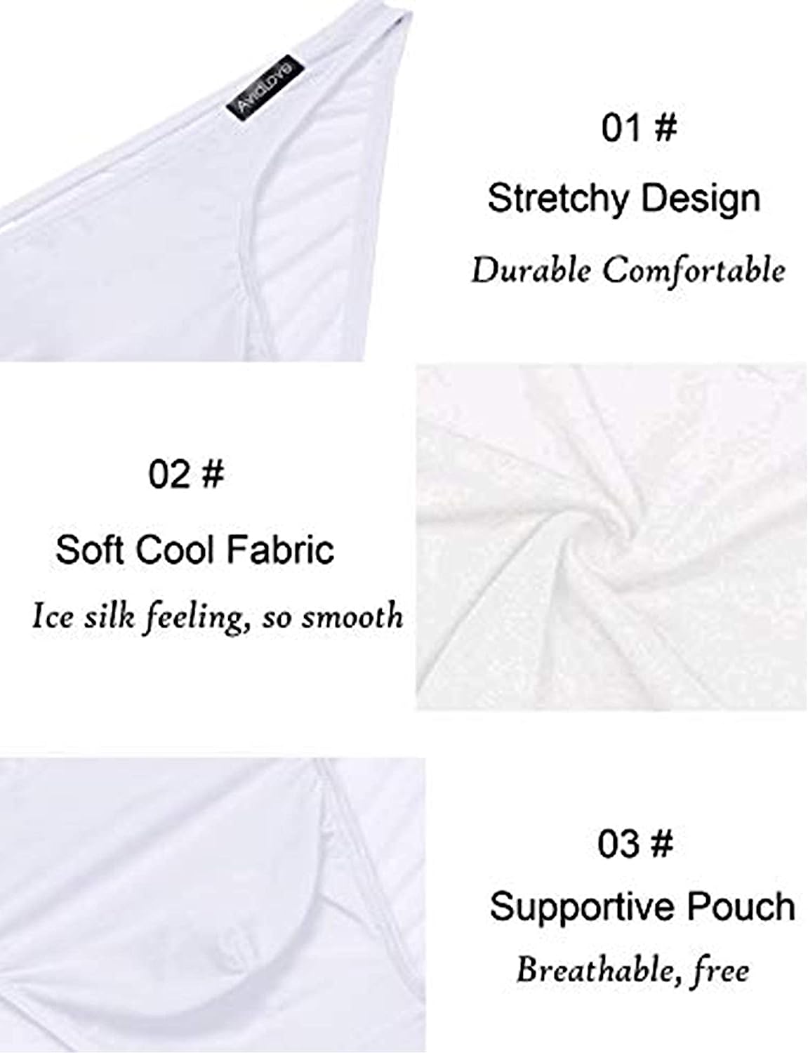 Avidlove Underwear Men's 4 Pack Classic Low Rise Stretchy Hip Briefs Bikini