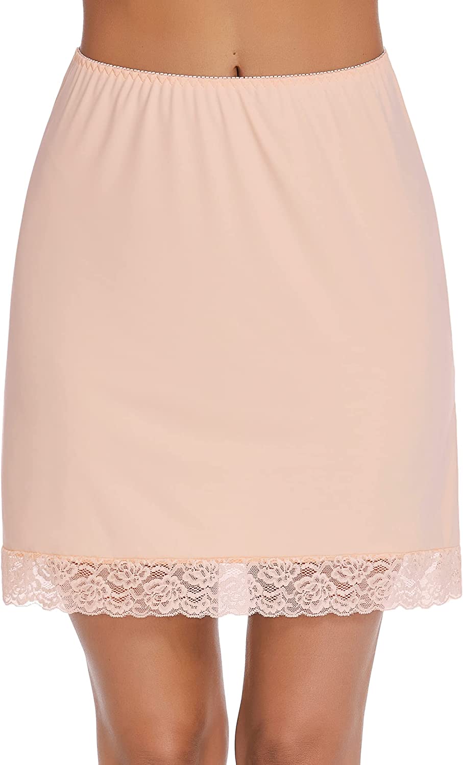Avidlove Half Slips for Underskirt Short Lace Trim Above Knee Half Slip