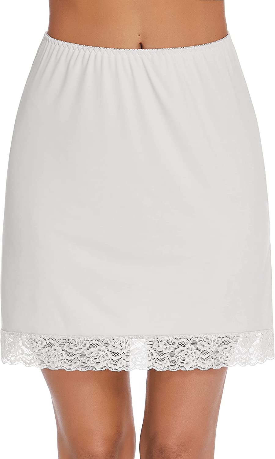 Avidlove Half Slips for Underskirt Short Lace Trim Above Knee Half Slip