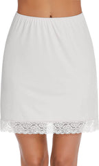 Avidlove Half Slips for Underskirt Short Lace Trim Above Knee Half Slip